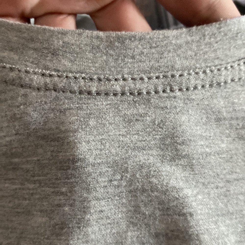 Rebecca Taylor Gray Jersey Knit Contrast Lace Trimmed Topπ€π€π€ - Picture 4 of 10
